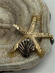 Starborn Creations Sterling Silver Pelican Starfish Shell Pendant 28.4G